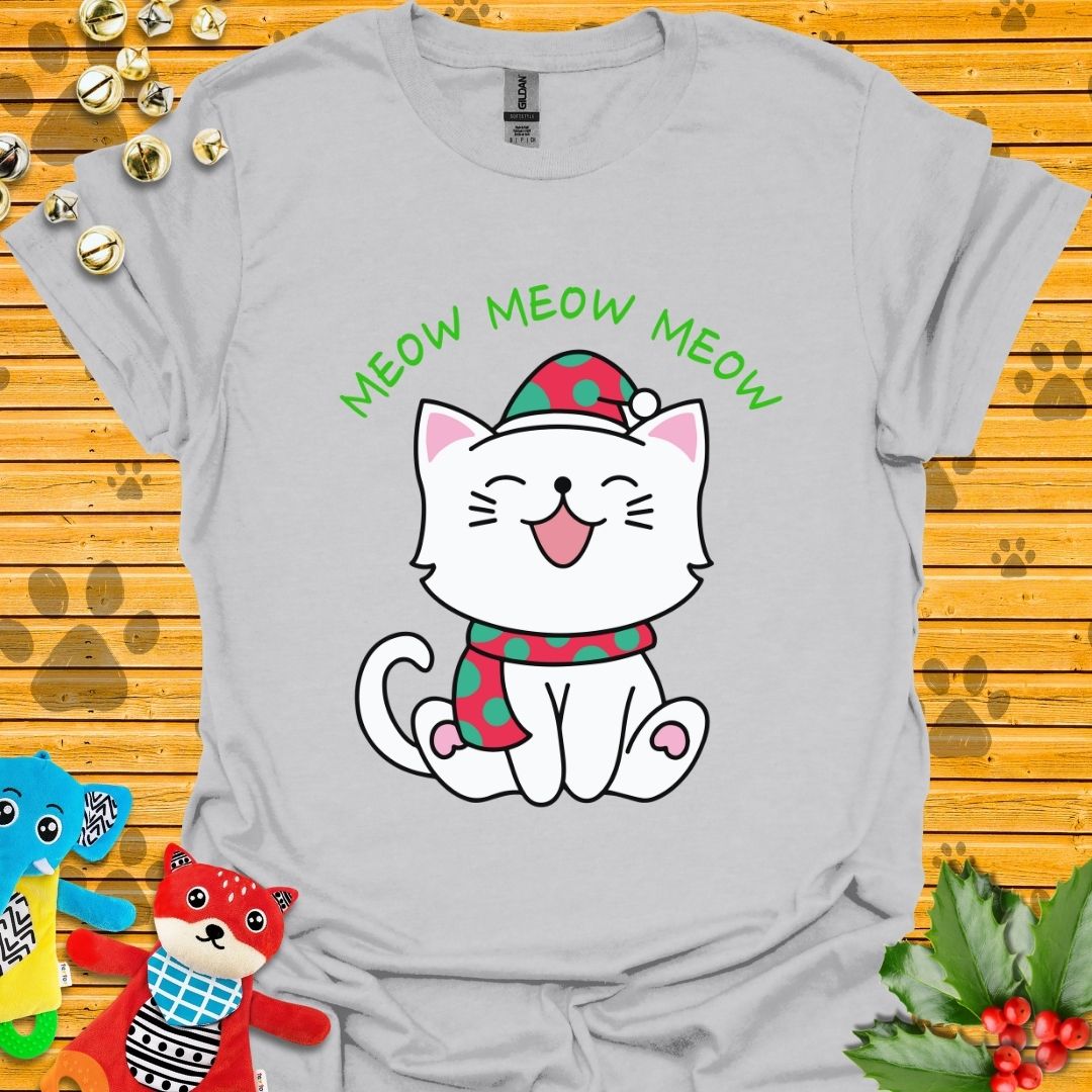 Meow Meow Meow Christmas T-shirt