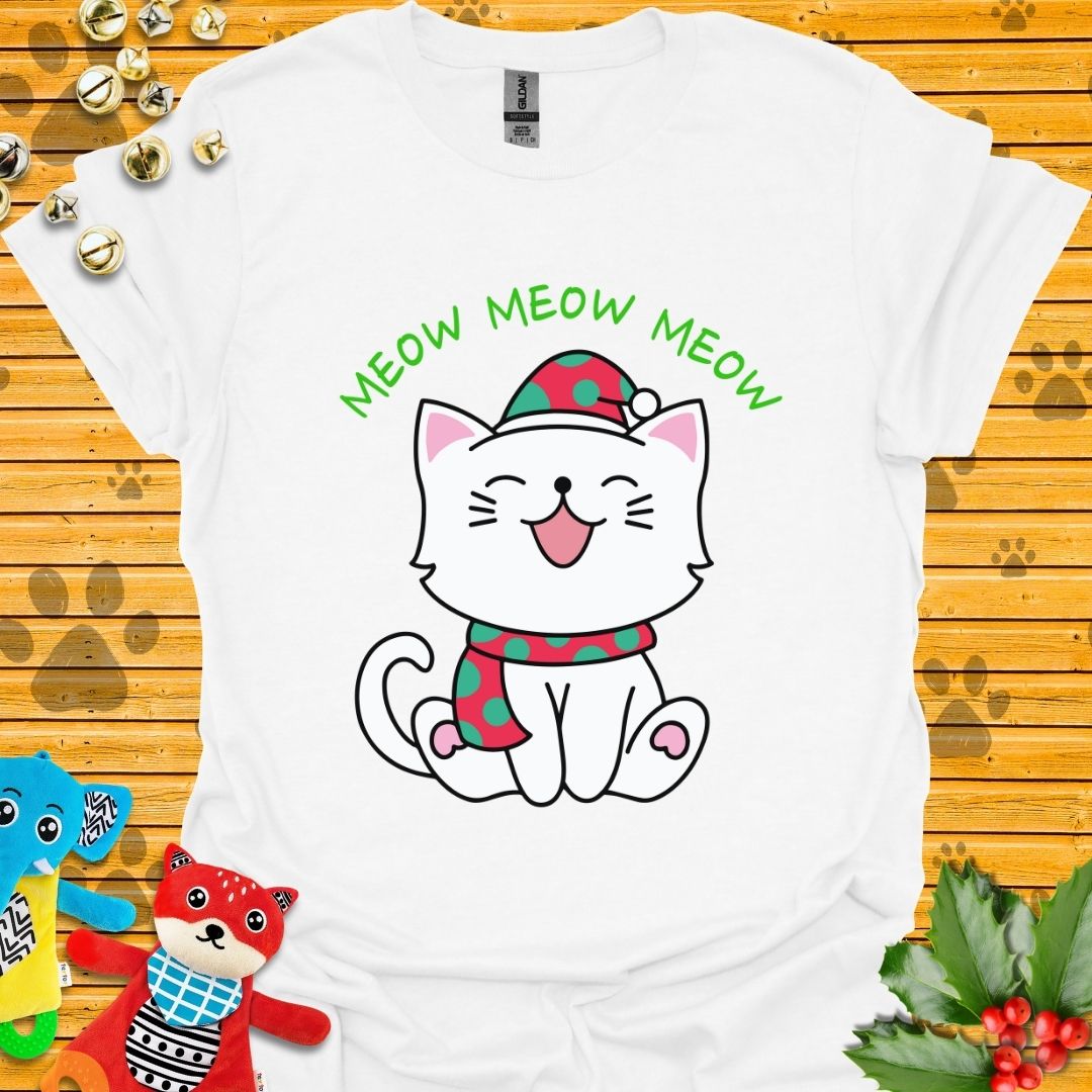Meow Meow Meow Christmas T-shirt