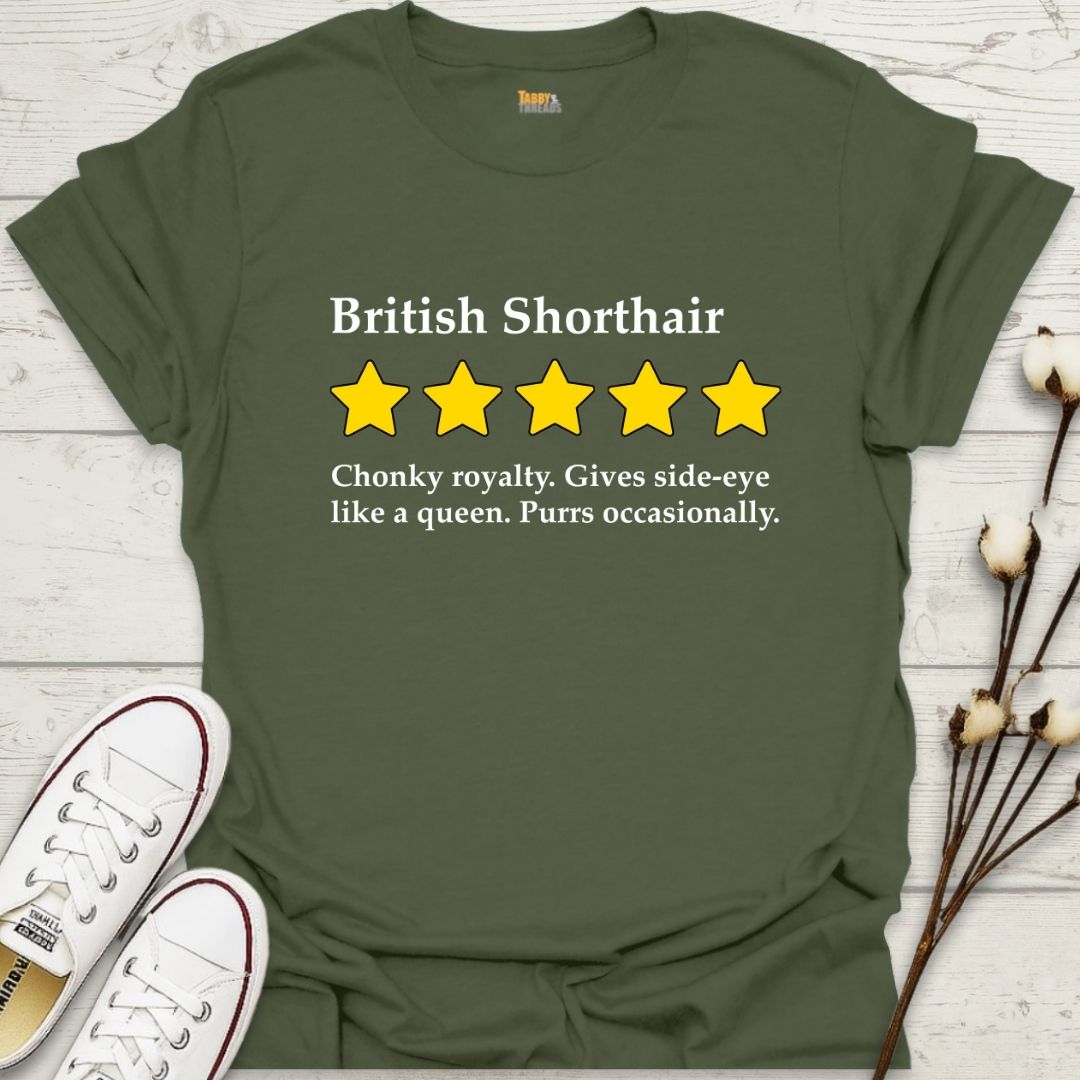 British Shorthair 5-Star Review T-shirt
