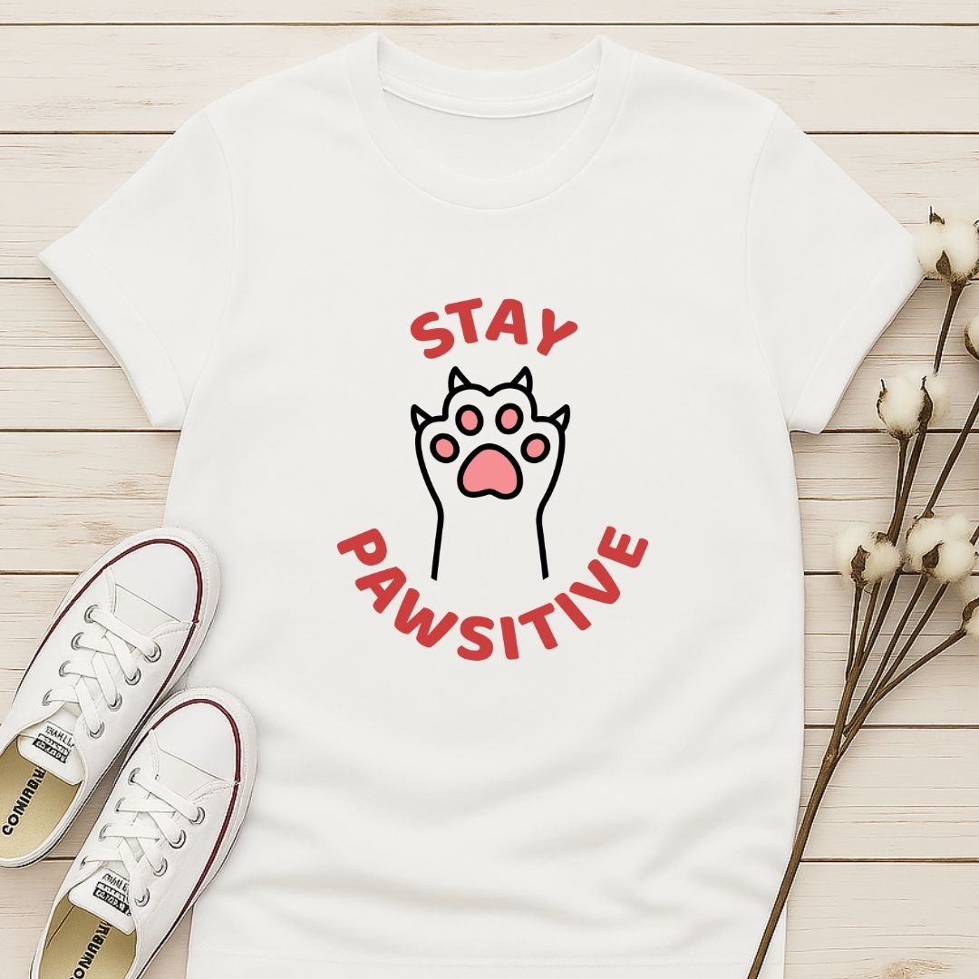 Stay Positive with Paw T-shirt