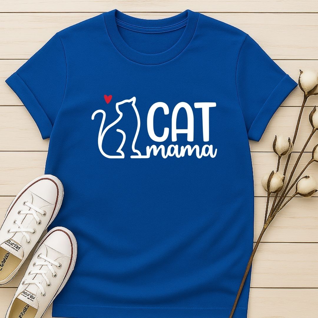 Cat Mama with Cat T-shirt