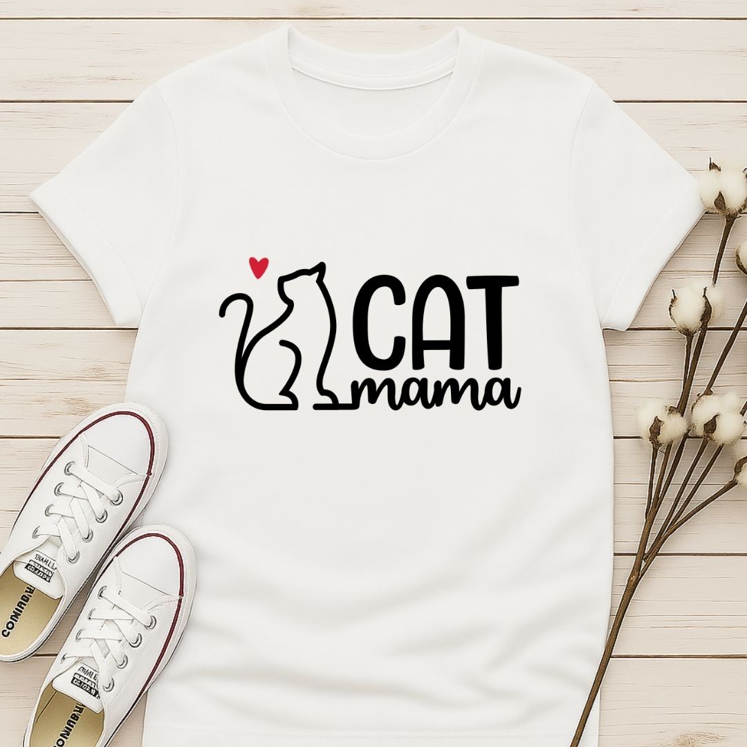 Cat Mama with Cat T-shirt