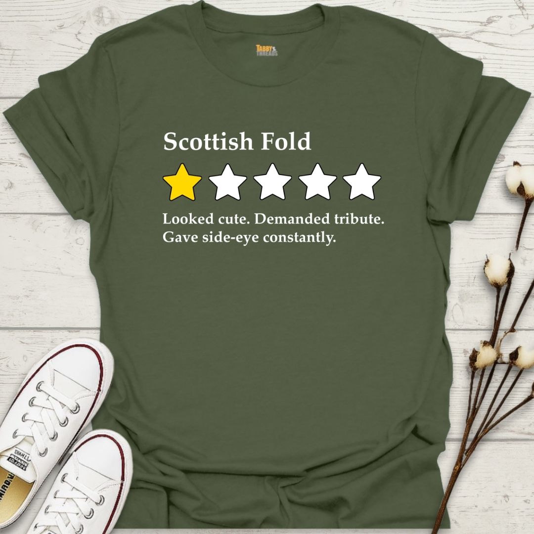 Scottish Fold 1-Star Review T-shirt