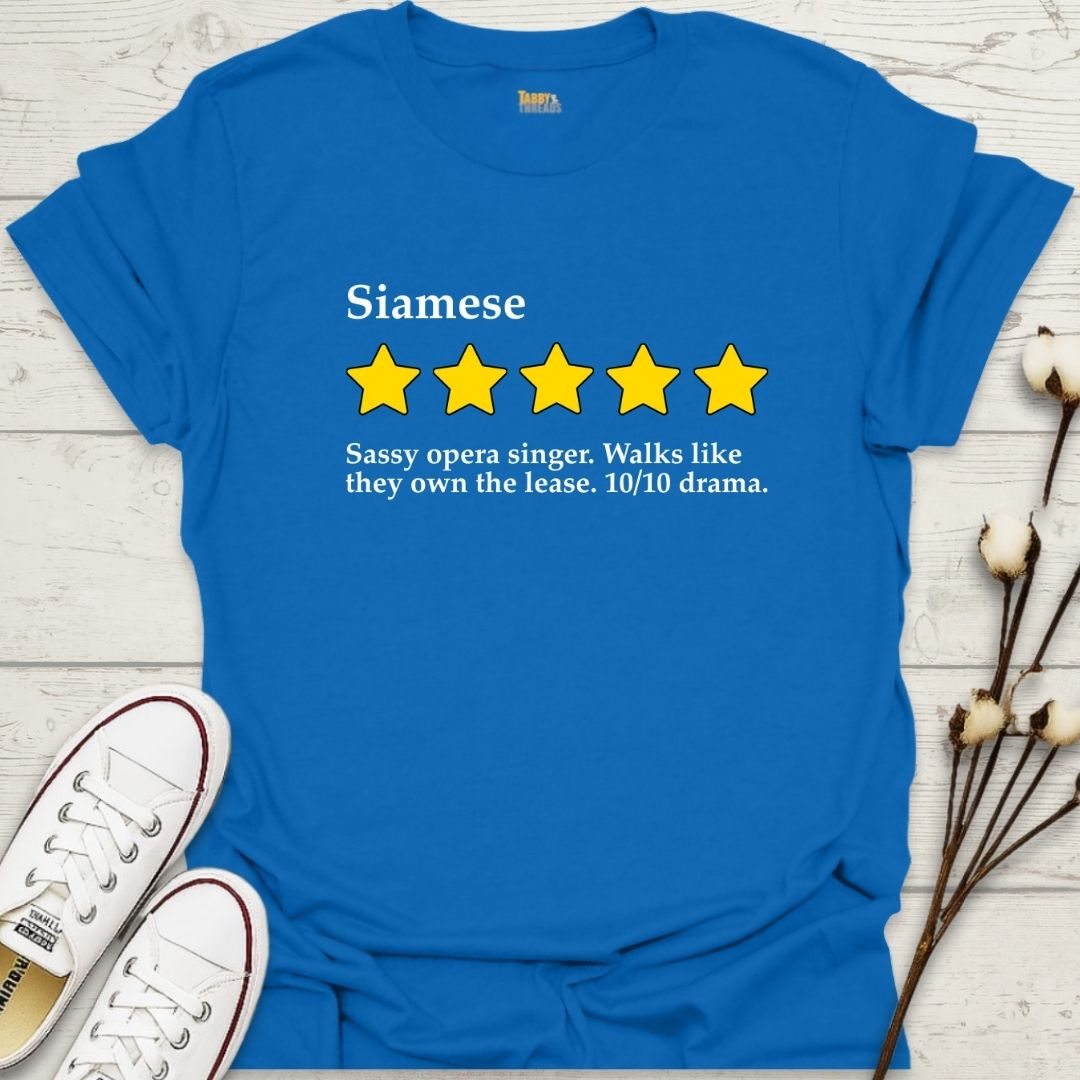 Siamese 5-Star Review T-shirt