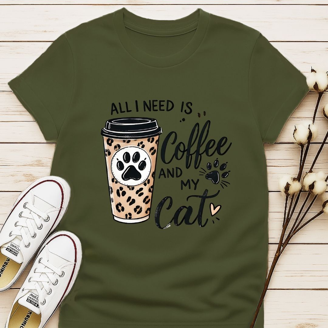 All I Need is My Coffee and My Cat T-shirt