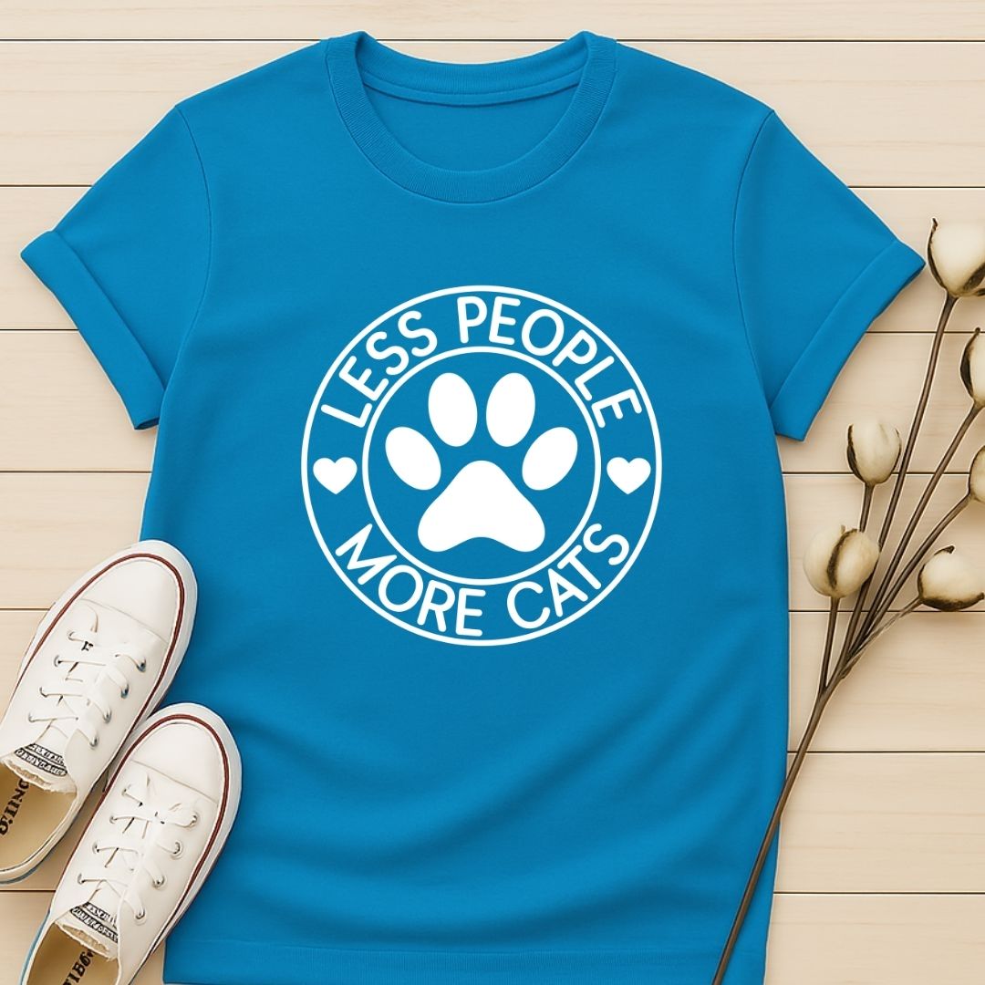 Less People More Cats T-shirt