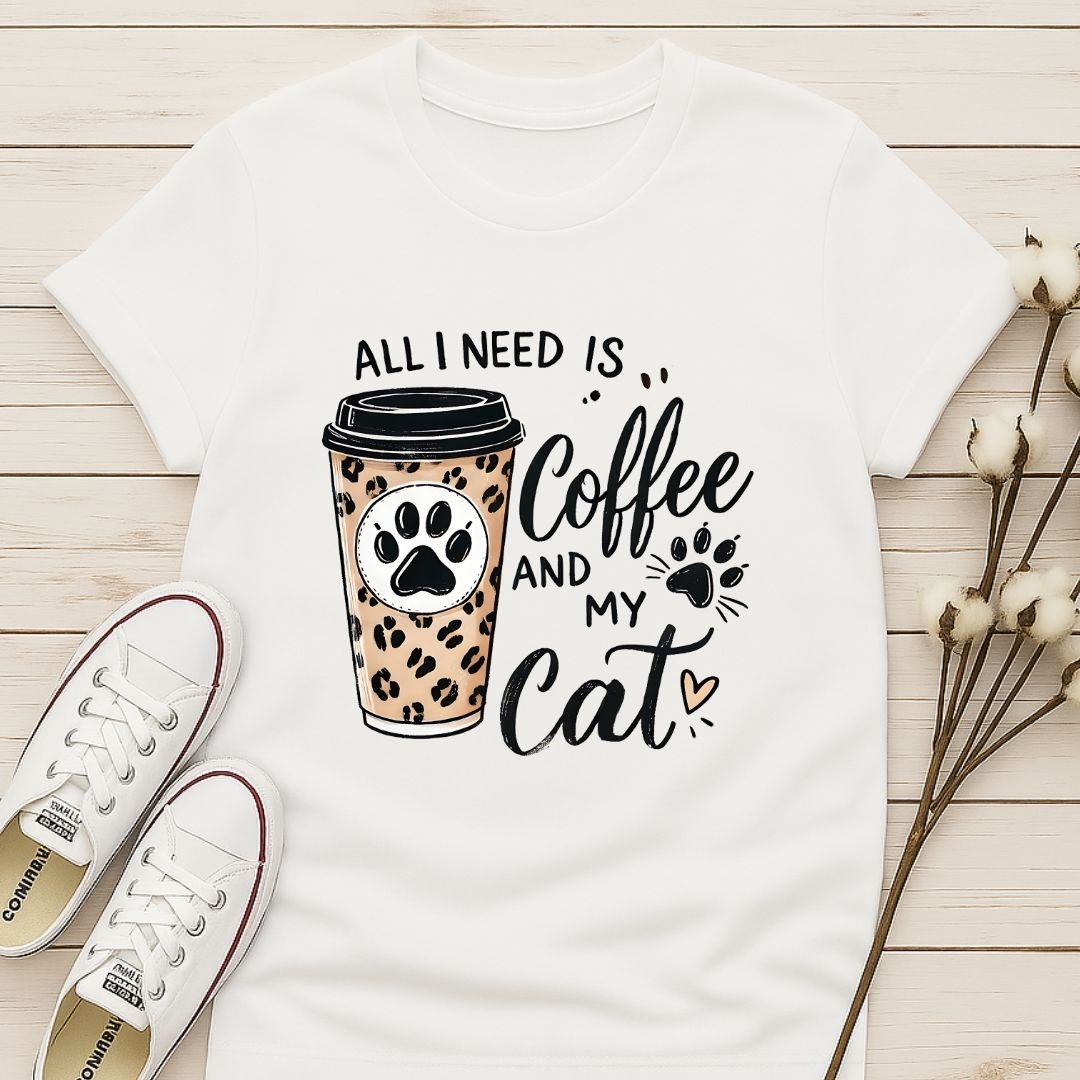 All I Need is My Coffee and My Cat T-shirt