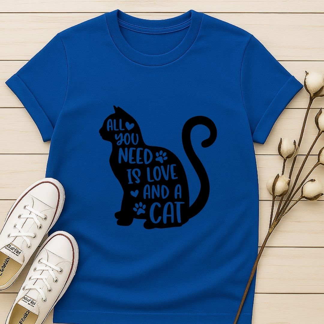 All You Need is Love and a Cat T-shirt