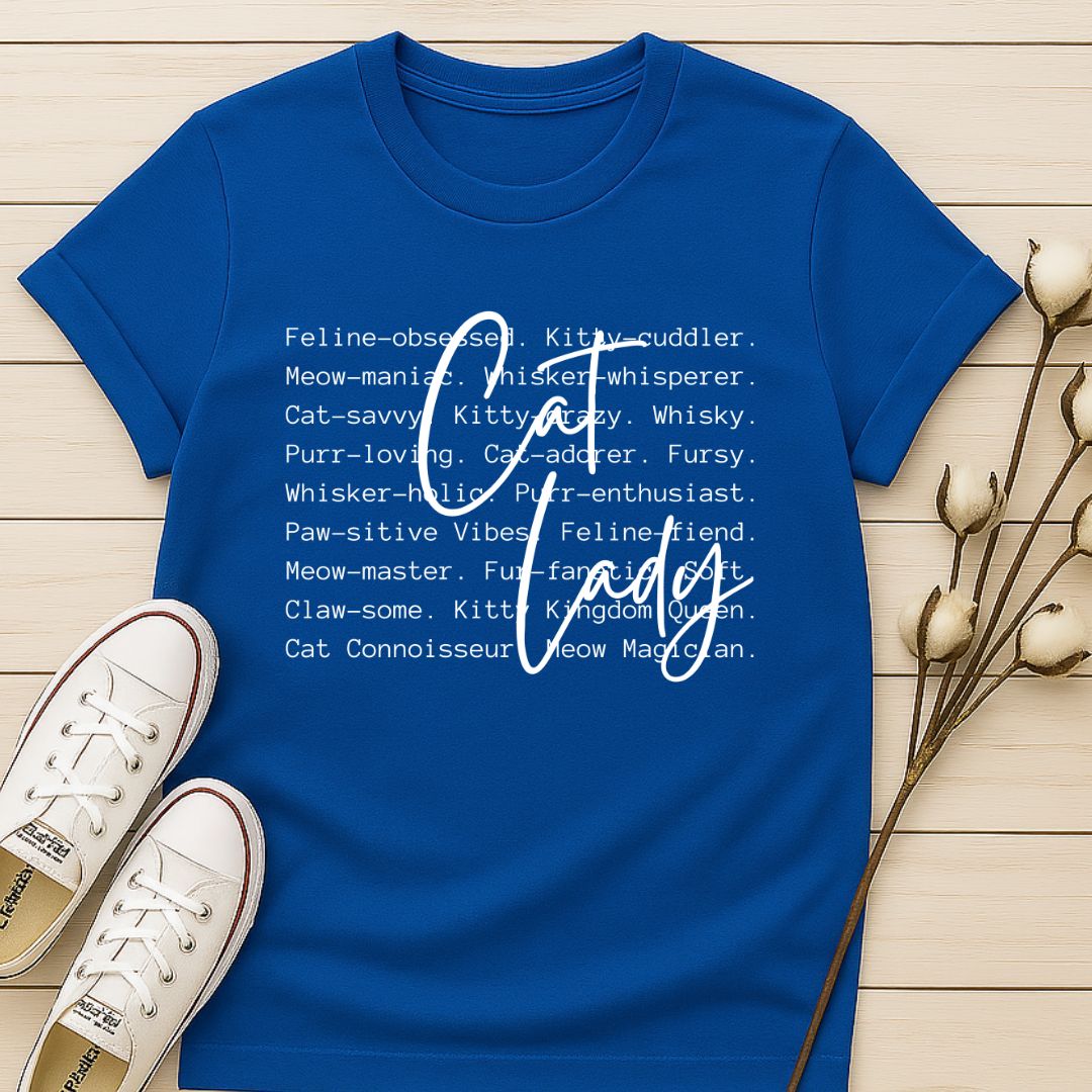 Cat Lady with Text T-shirt