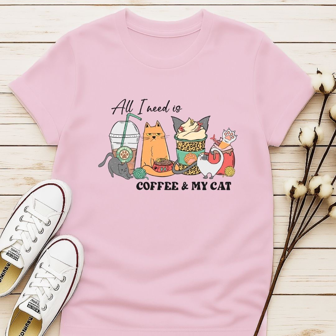 All I Need is My Coffee and My Cat 3 T-shirt