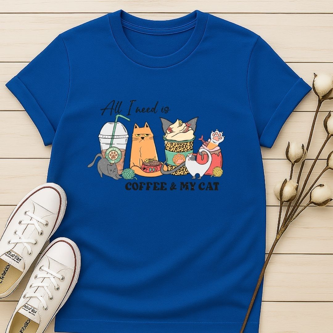 All I Need is My Coffee and My Cat 3 T-shirt