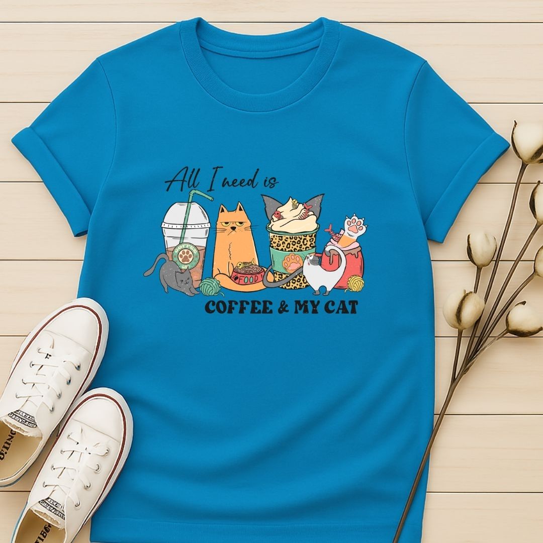 All I Need is My Coffee and My Cat 3 T-shirt