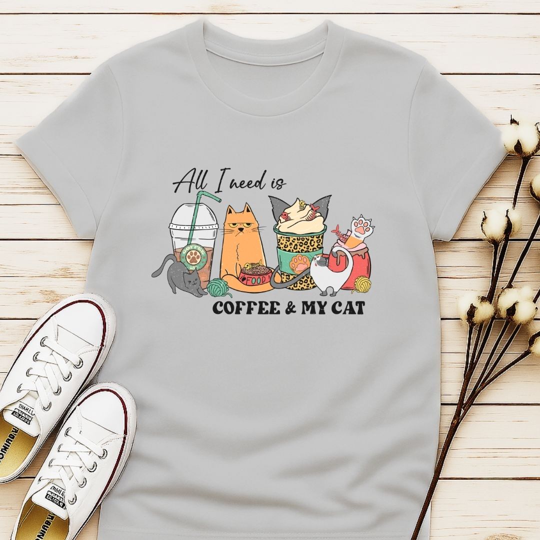 All I Need is My Coffee and My Cat 3 T-shirt