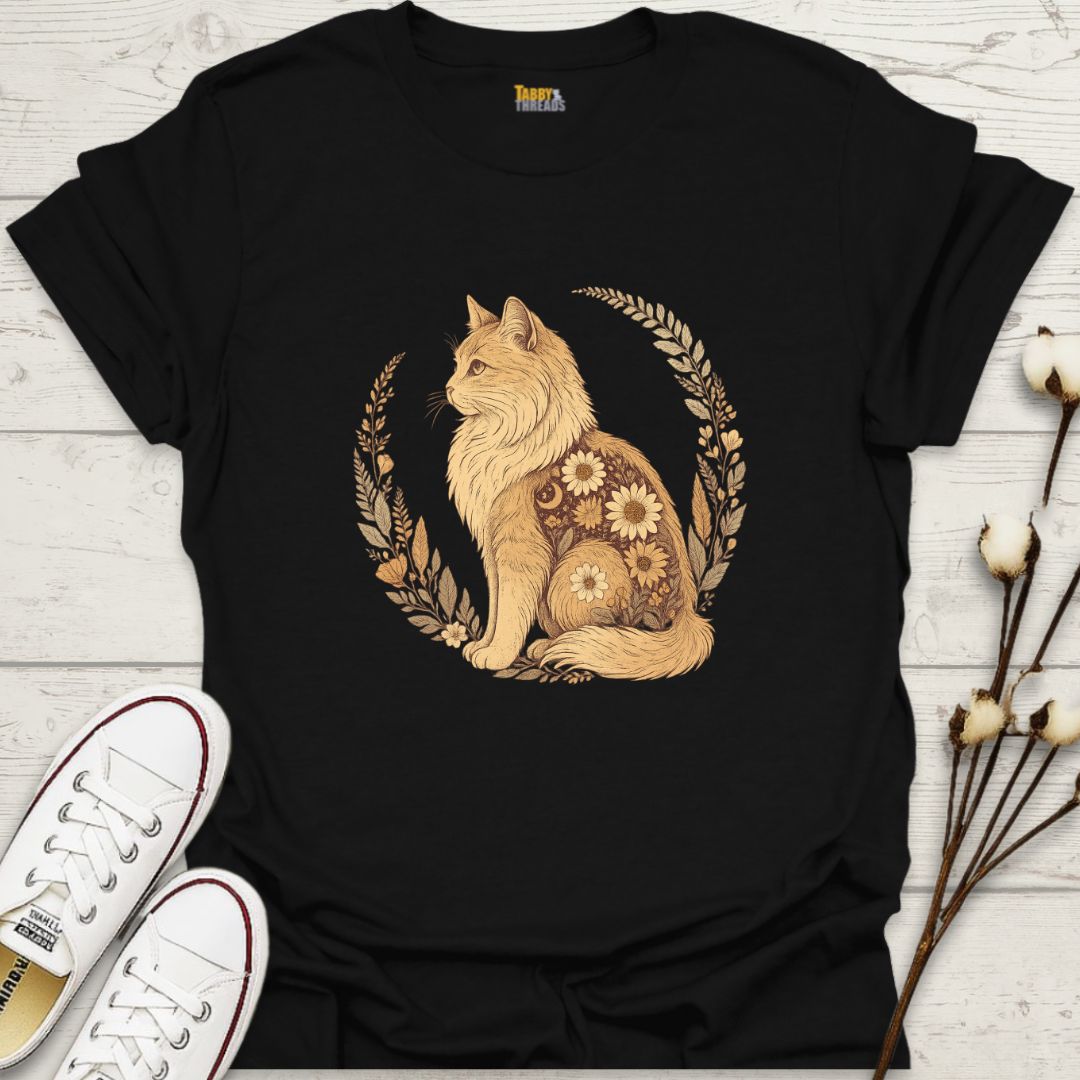 Sunflower Spirit Cat T-shirt