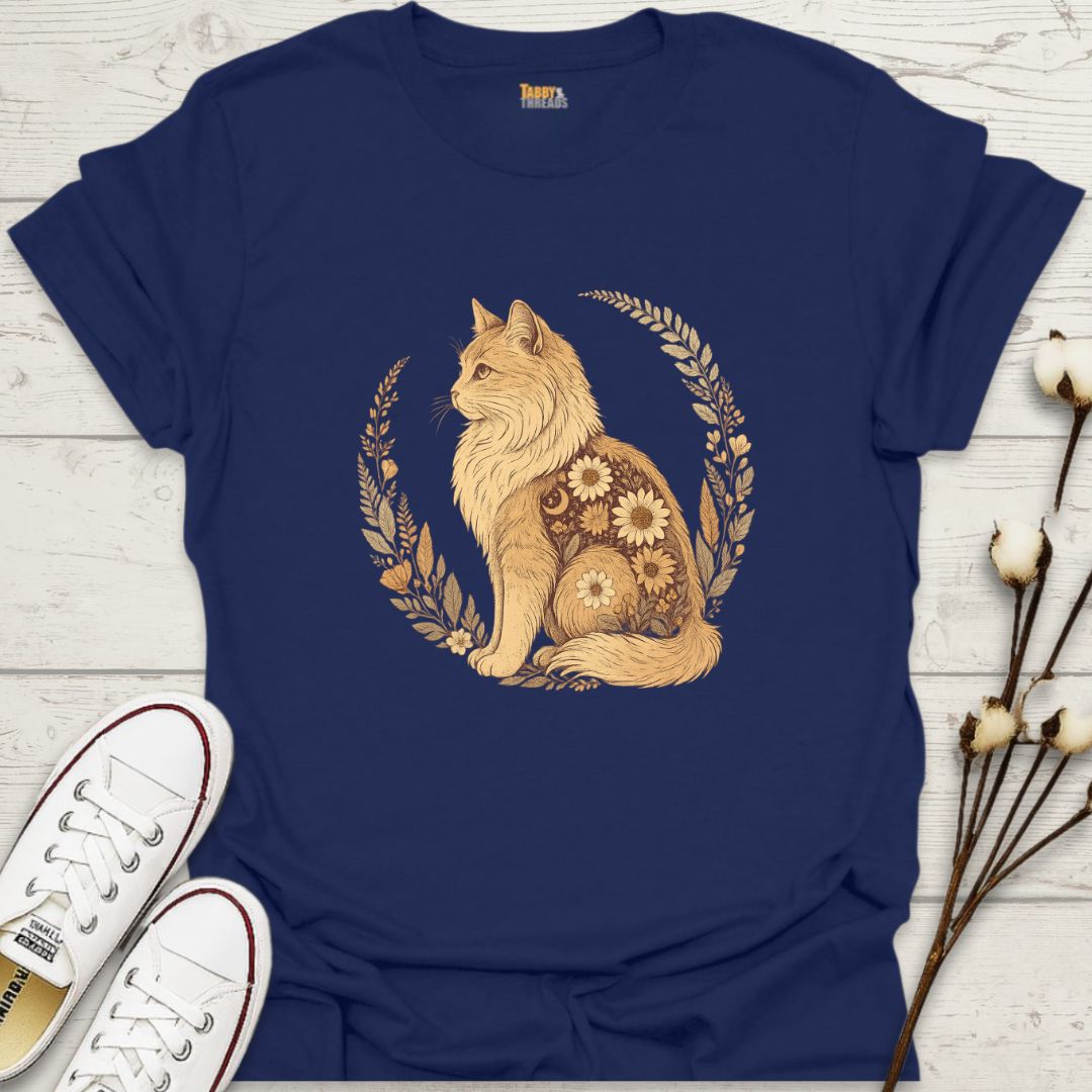 Sunflower Spirit Cat T-shirt