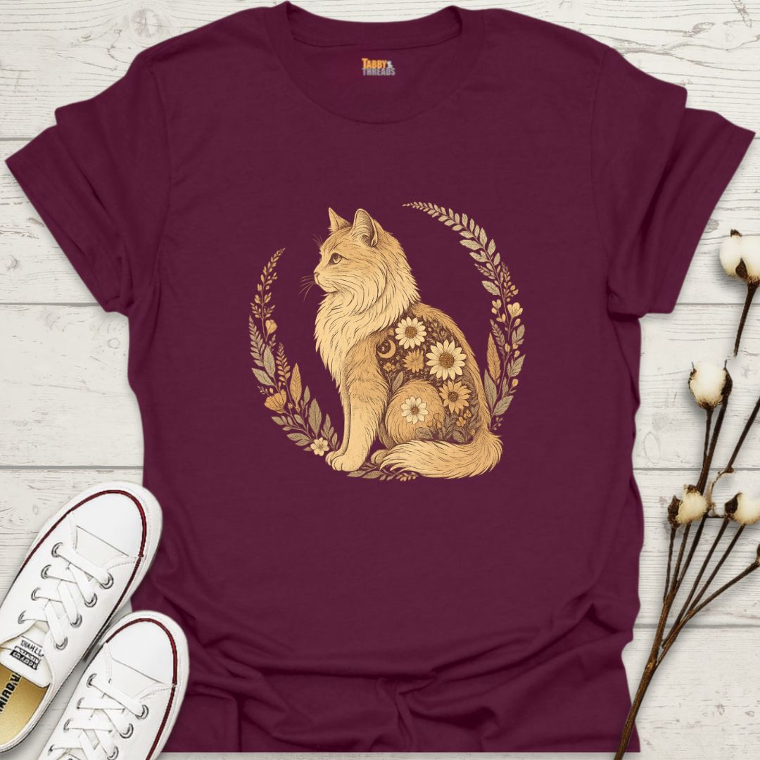 Sunflower Spirit Cat T-shirt
