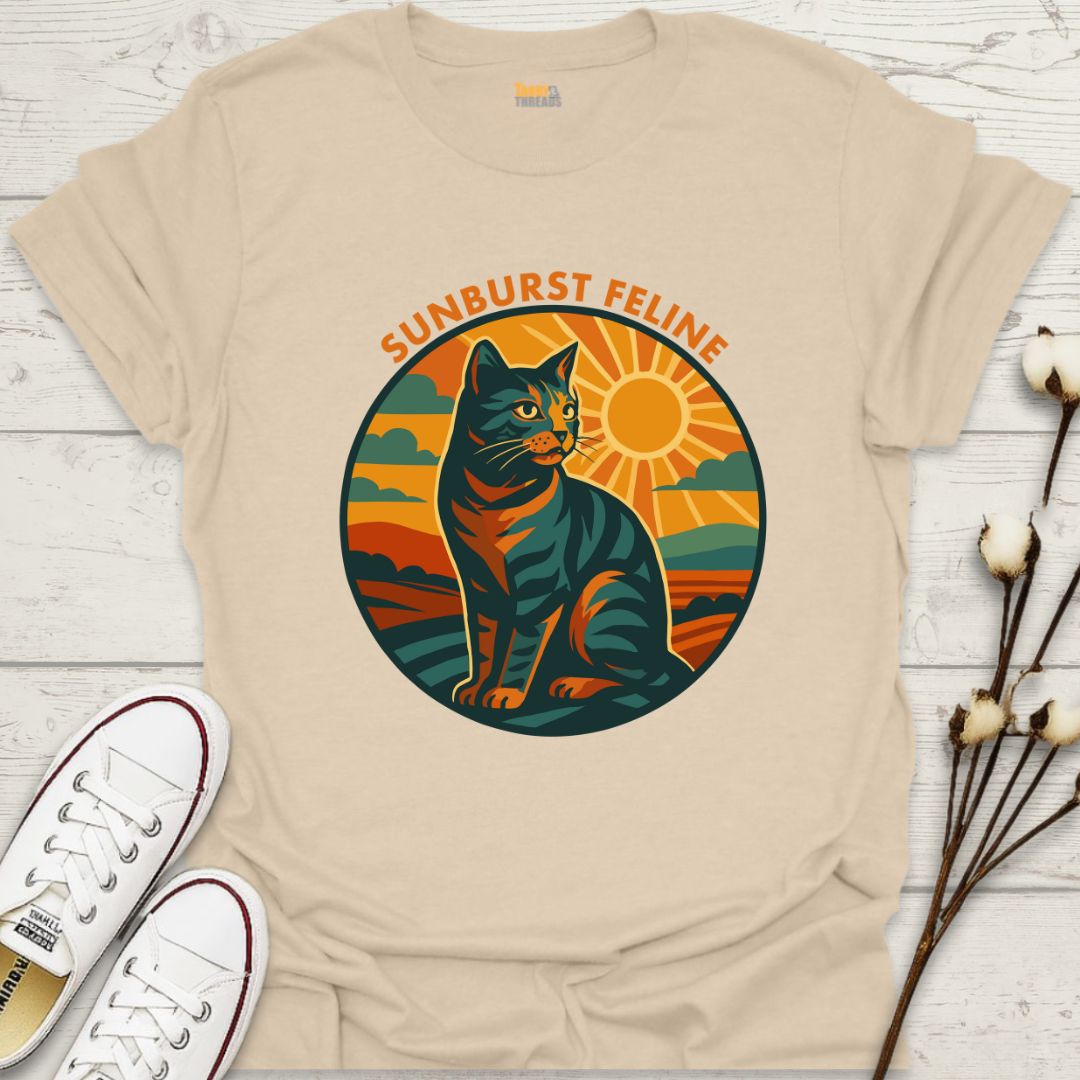 Sunburst Feline T-shirt