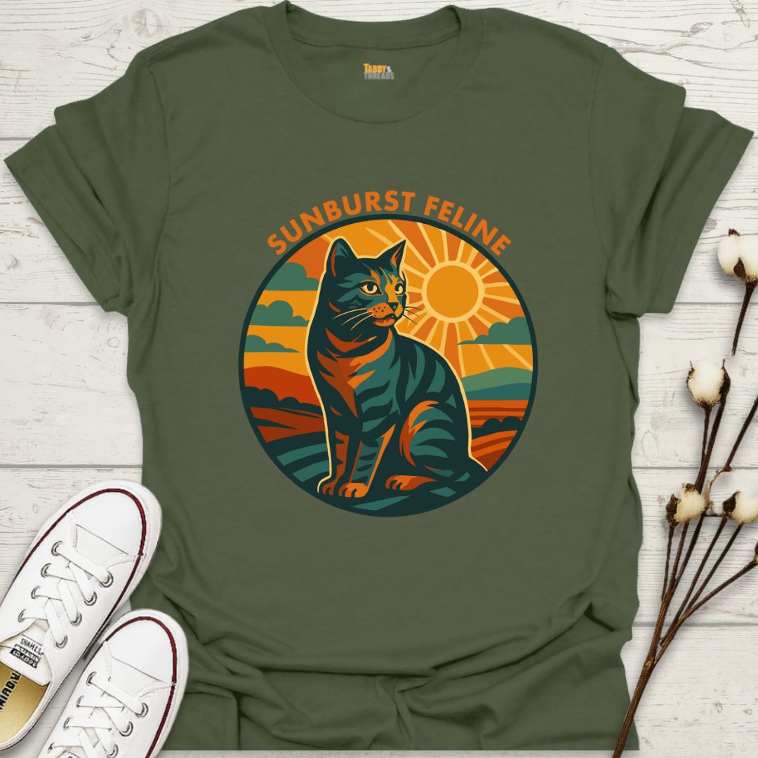Sunburst Feline T-shirt