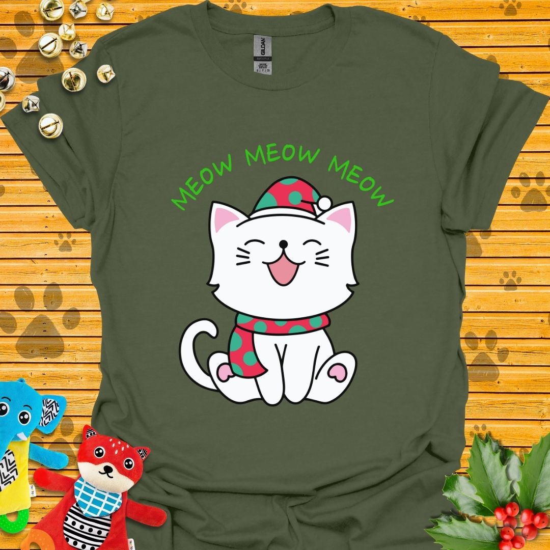 Meow Meow Meow Christmas T-shirt