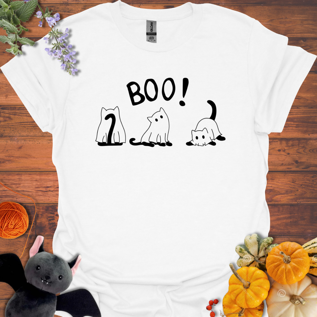 Boo Ghost Cats T-shirt