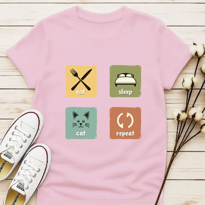 Eat, Sleep, Cat, Repeat T-shirt