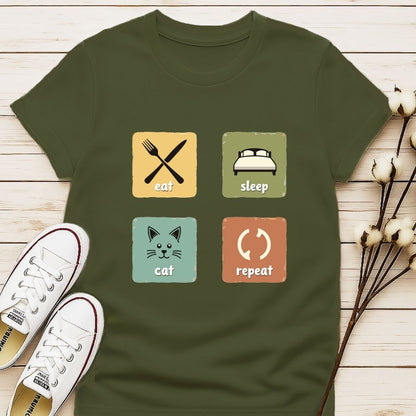 Eat, Sleep, Cat, Repeat T-shirt