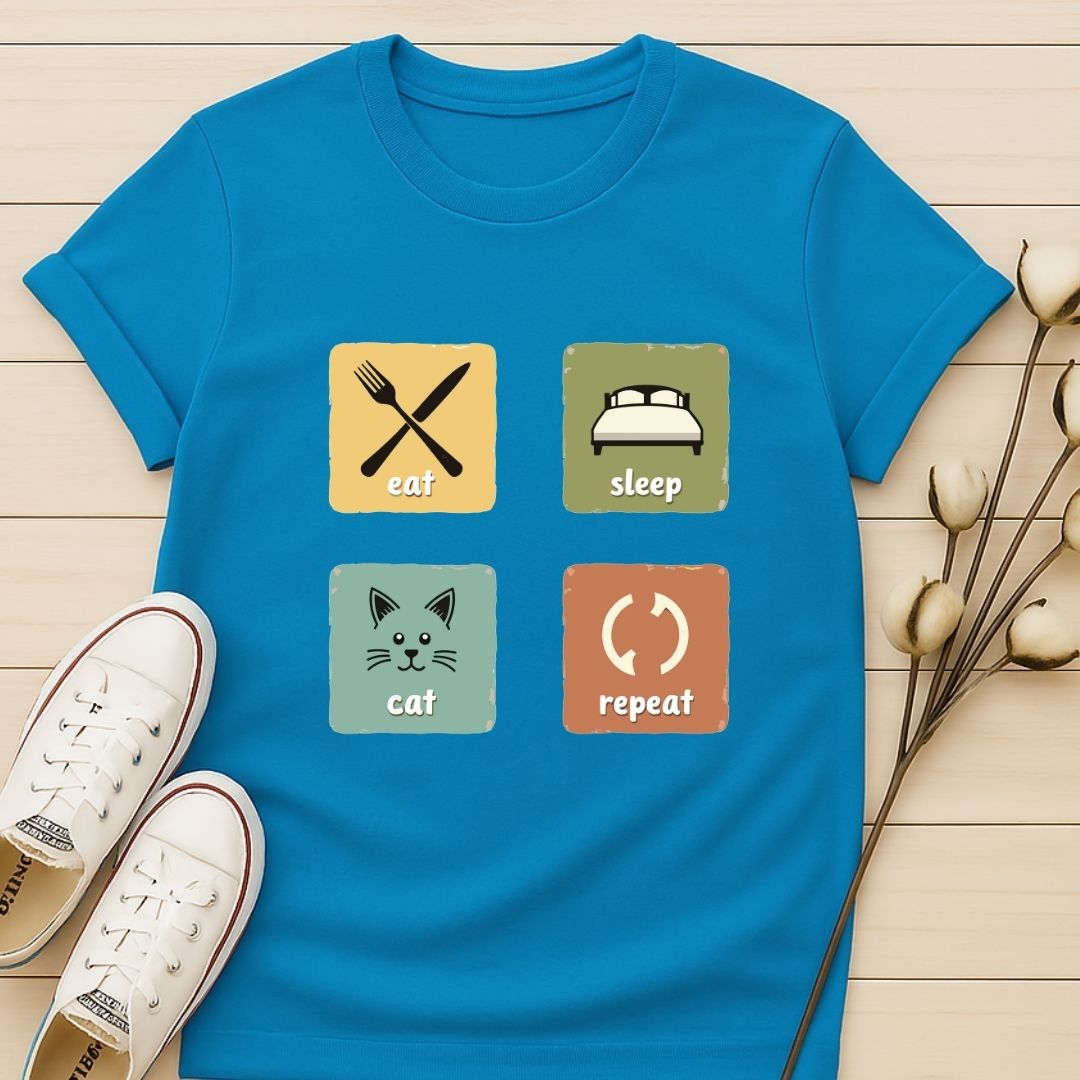 Eat, Sleep, Cat, Repeat T-shirt