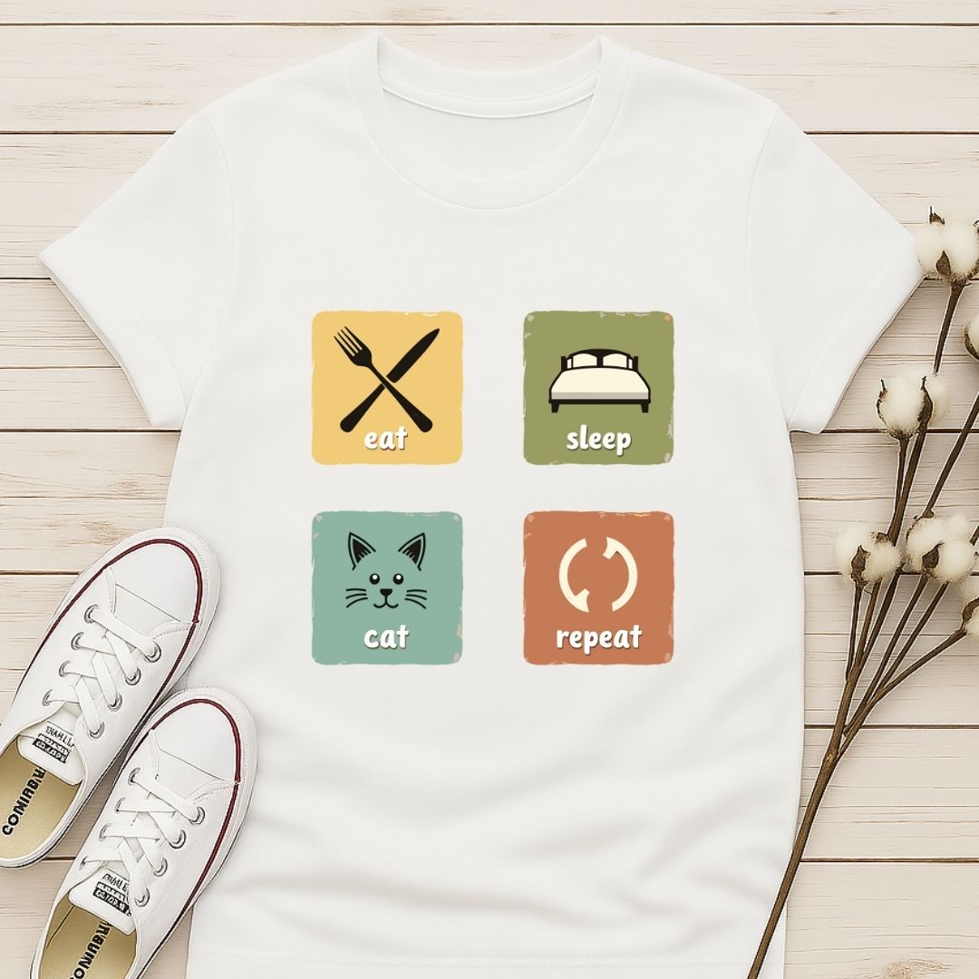 Eat, Sleep, Cat, Repeat T-shirt