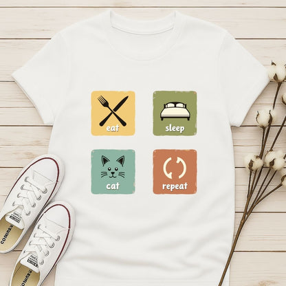 Eat, Sleep, Cat, Repeat T-shirt