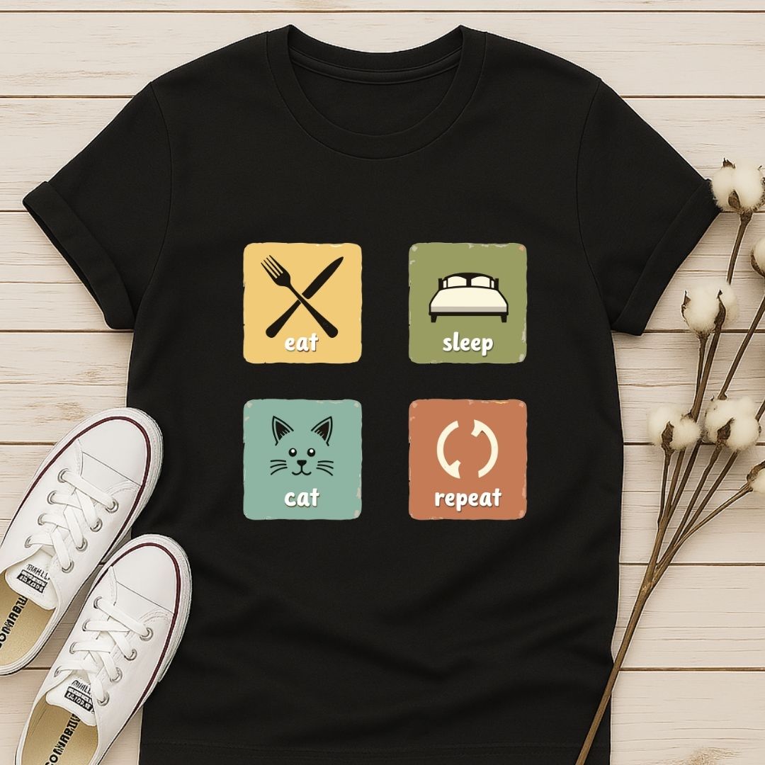 Eat, Sleep, Cat, Repeat T-shirt