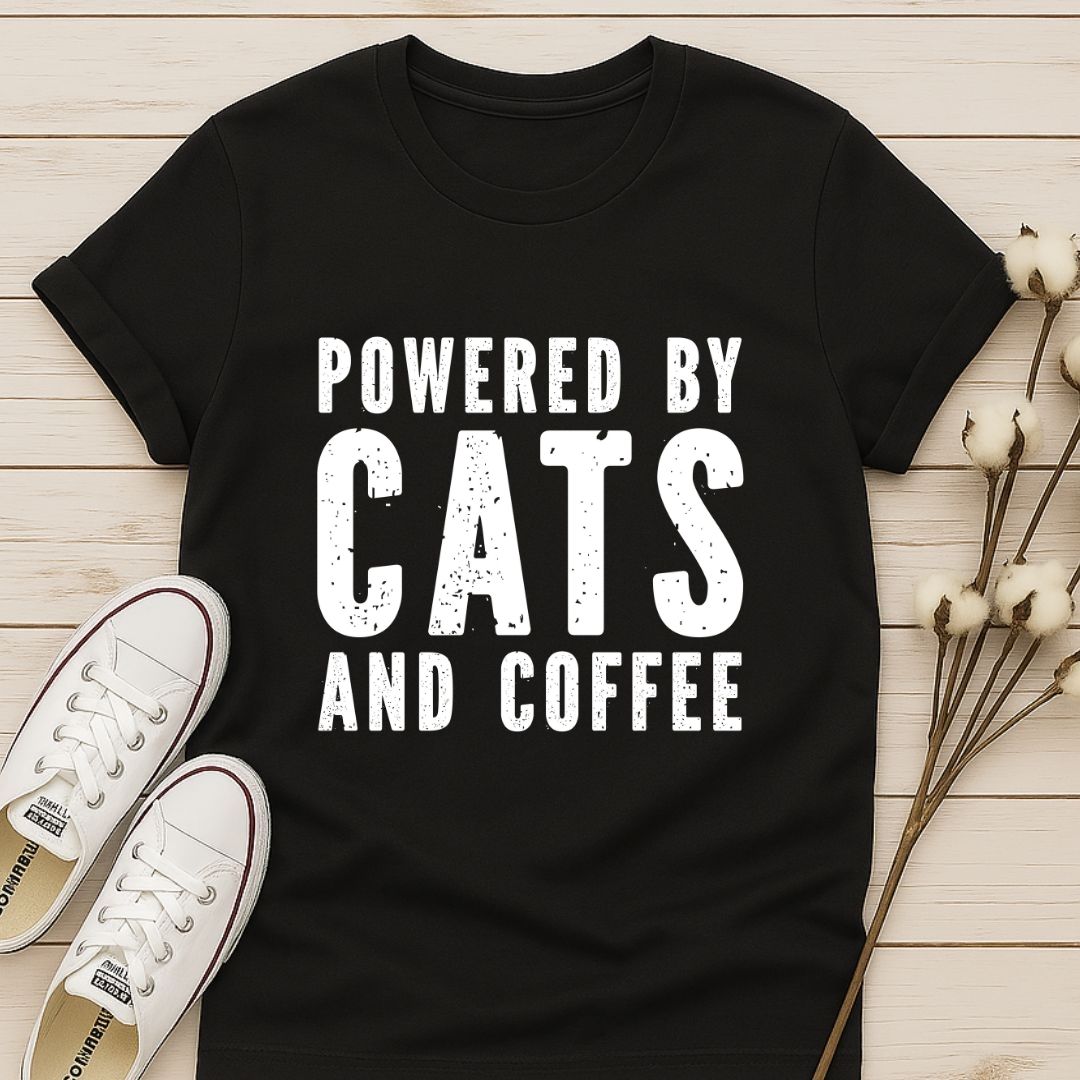 Powered by Cat and Coffee T-shirt