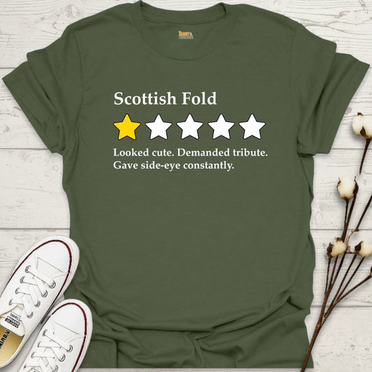 Scottish Fold 1-Star Review T-shirt