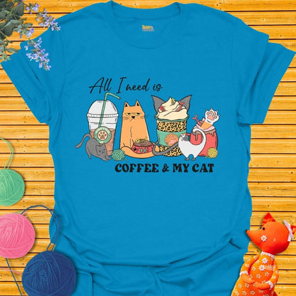 All I Need is My Coffee and My Cat 3 T-shirt