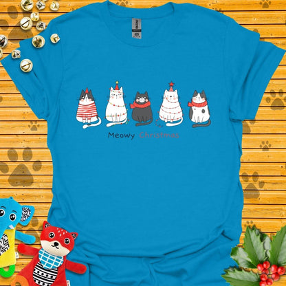 Five Cat Xmas T-shirt