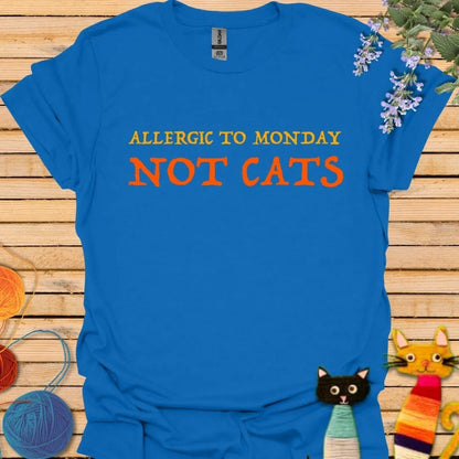 Allergic to Monday  Not Cat T-shirt