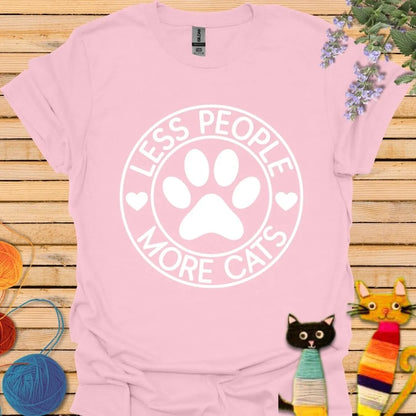 Less People More Cats T-shirt