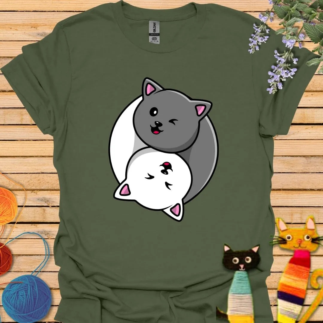 Yin Yang Cat T-shirt