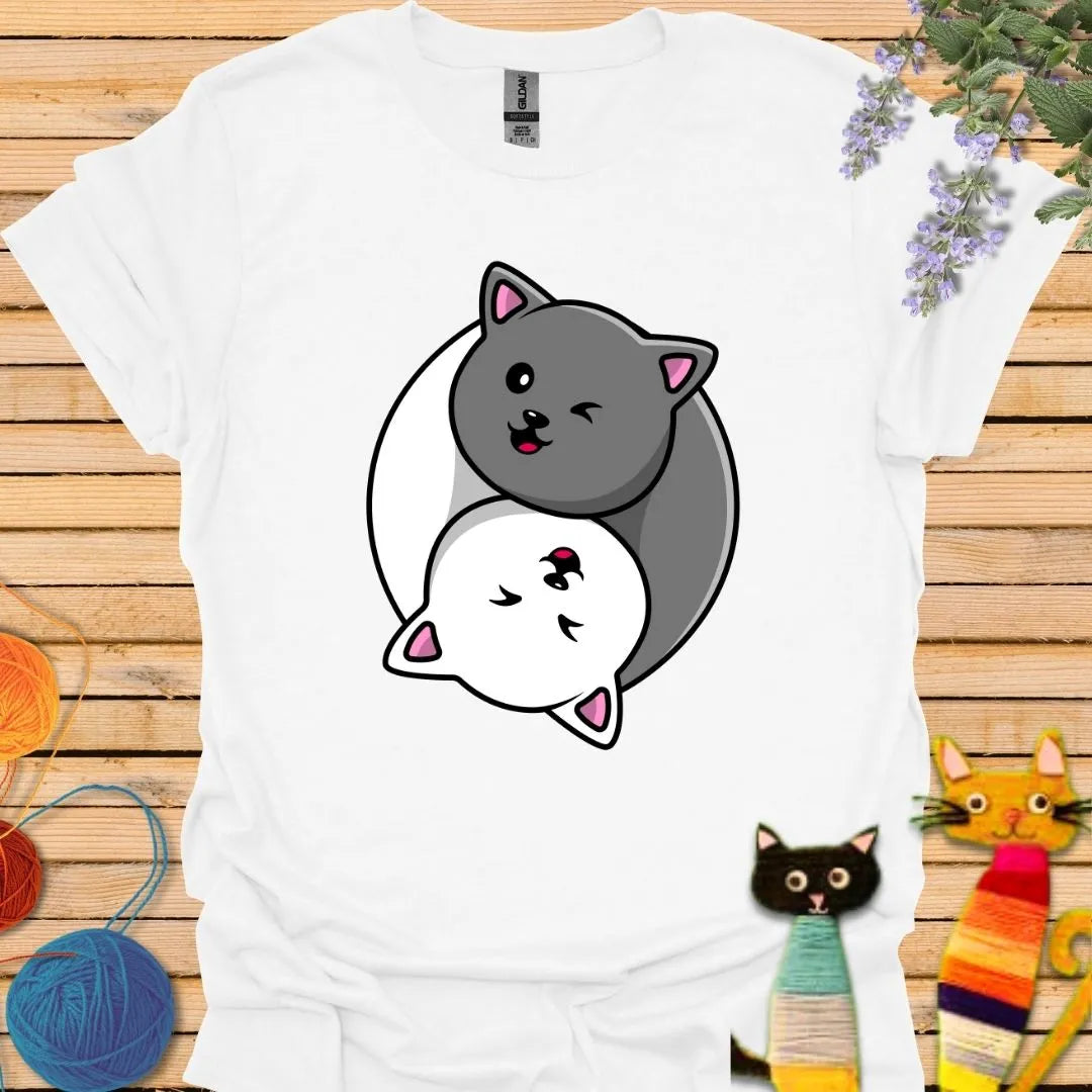 Yin Yang Cat T-shirt