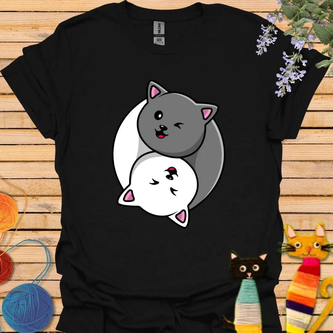 Yin Yang Cat T-shirt