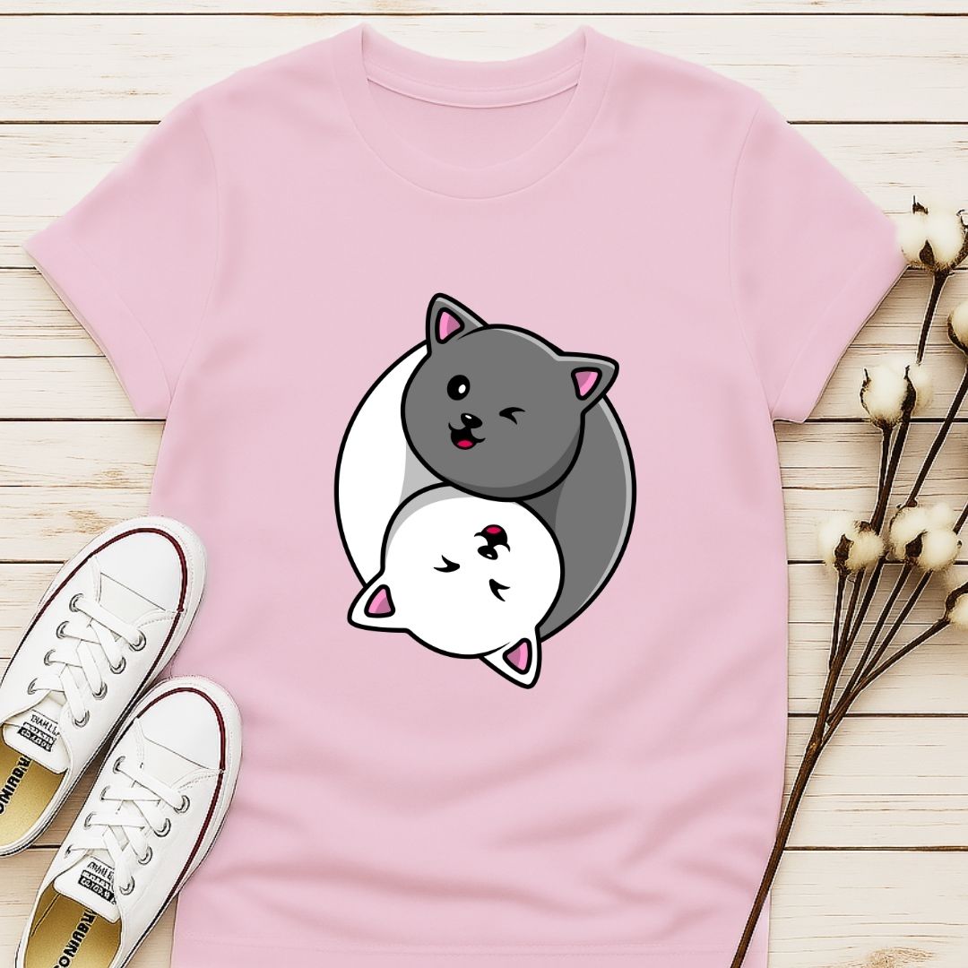 Yin Yang Cat T-shirt