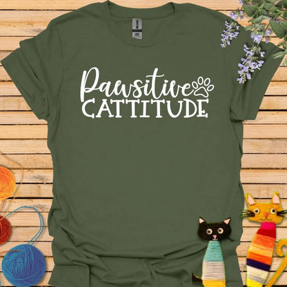 Pawsitive Cattitude T-shirt