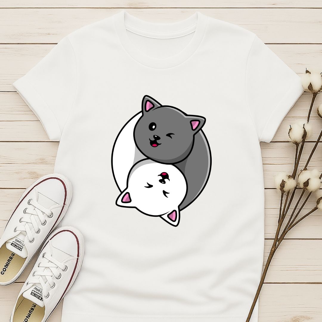 Yin Yang Cat T-shirt