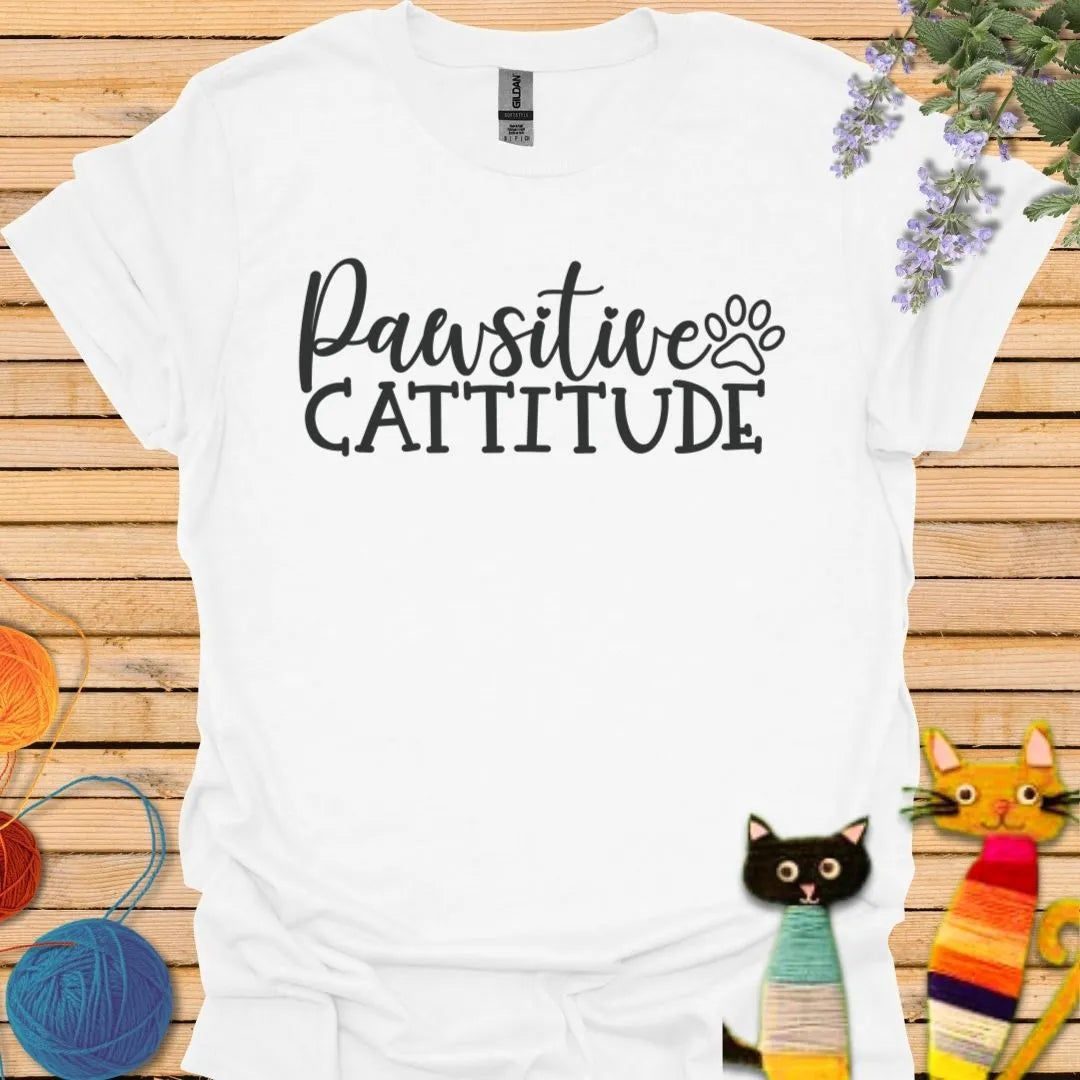 Pawsitive Cattitude T-shirt