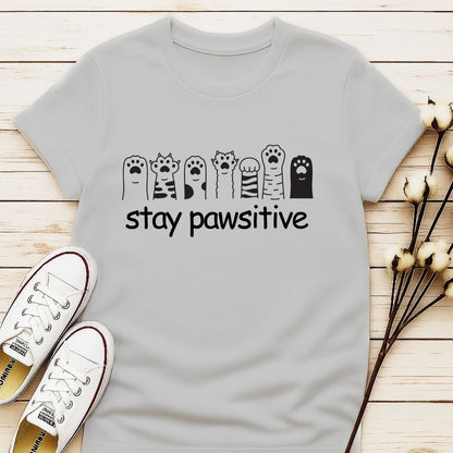 Stay Pawsitive with many Paws T-shirt