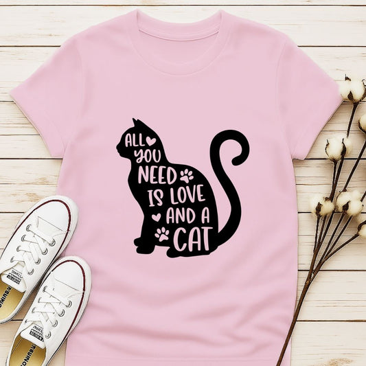 All You Need is Love and a Cat T-shirt