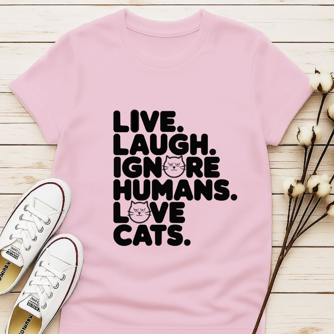 Live Laugh Love Cats T-shirt