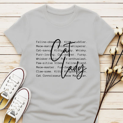 Cat Lady with Text T-shirt