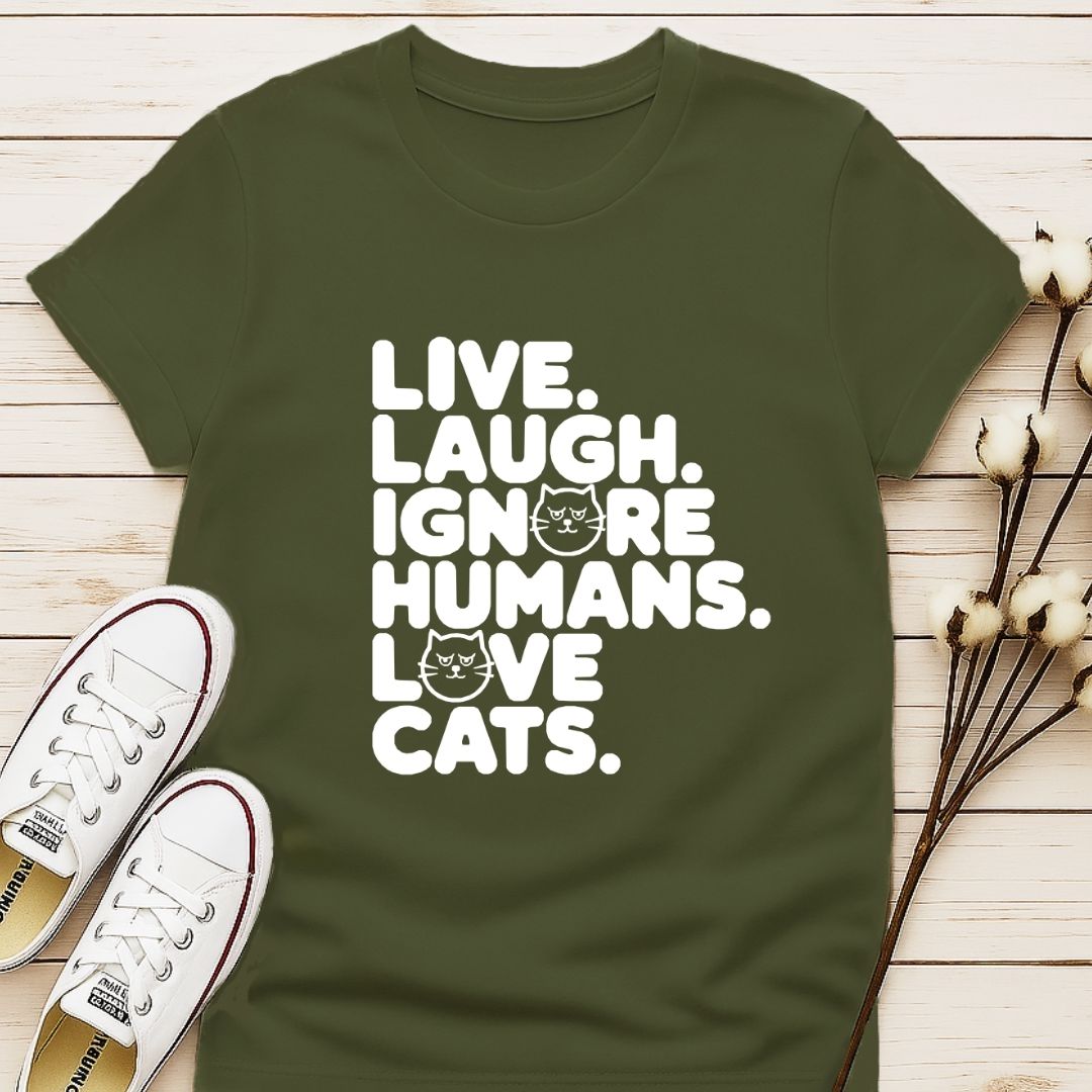 Live Laugh Love Cats T-shirt