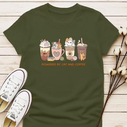 Powered by Cats and Coffee 2 T-shirt