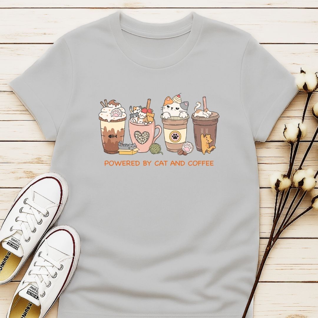 Powered by Cats and Coffee 2 T-shirt
